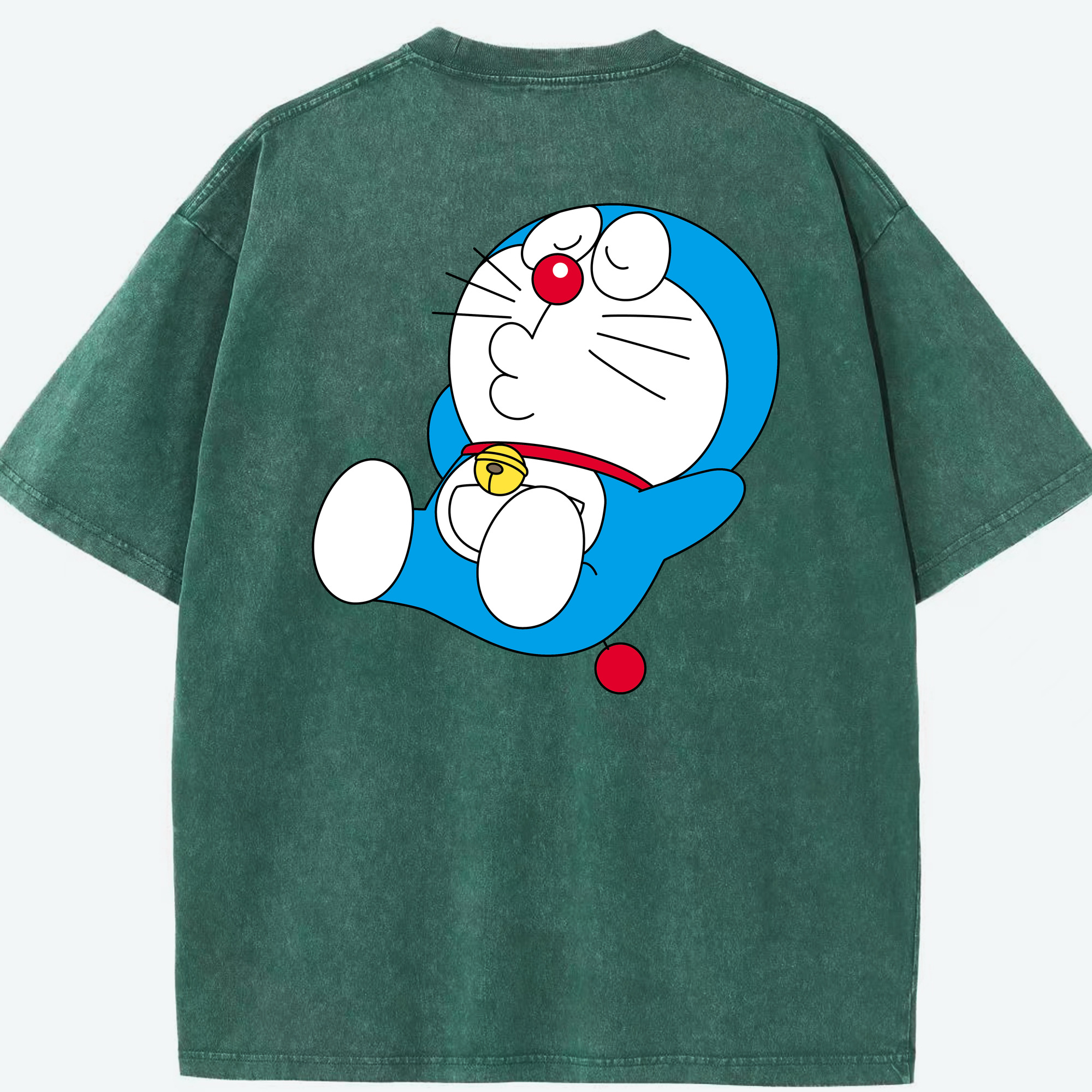 （画像用） ドラえもん Doraemon 綿100% ヴィンテージ風 半袖Tシャツ（背面プリント）
